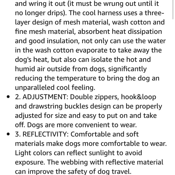 NWT Cooling Dog Harness - Picture 6 of 6